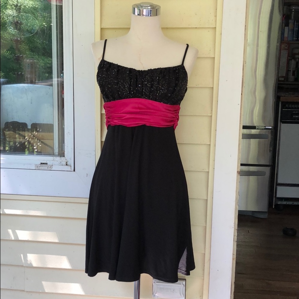 B. DARLIN Black Lined Dress, Size 3/4.